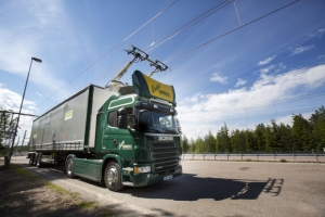 Electric road hybrid truck, Scania G 360 4x2  Photo: Tobias Ohls 2016